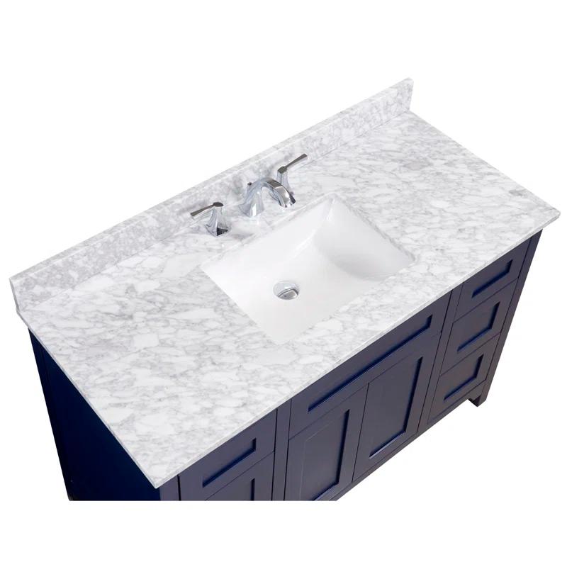 Oristano 49'' Marble Single Bathroom Vanity Top with Sink