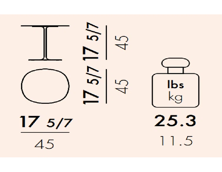 Kartell Thierry Glass Top End Table