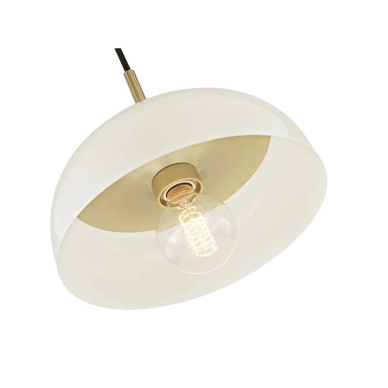 Dea Pendant Light - Aged Brass and Cream / Large