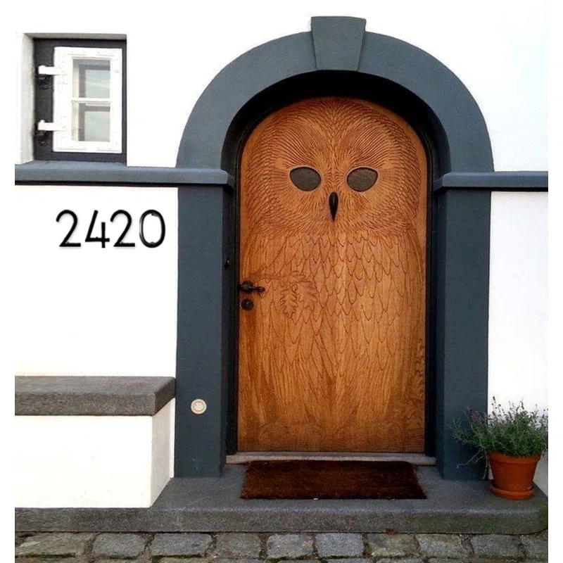 NACH Floating Mount House Address Shadow Number For Outside or Inside, Mailbox Number For Outside, Front Door, Garage Door, Maximum Rust Protection, Black Aluminum, 8 inch, Number 4, HH-SDW8-BLK-4