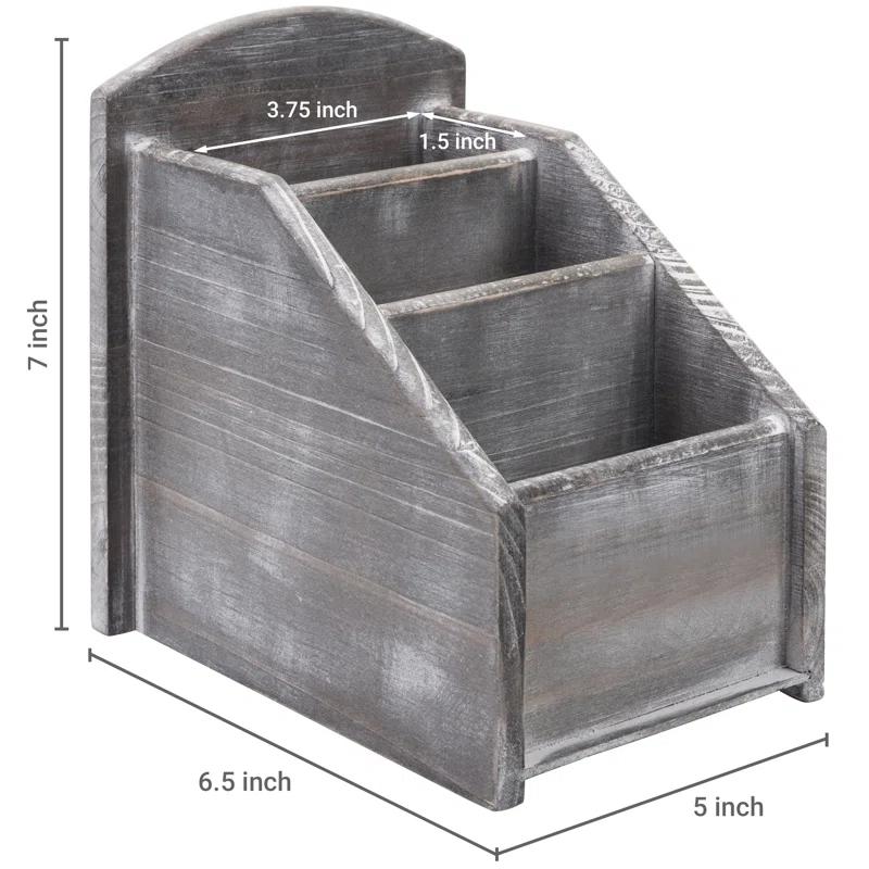 MyGift Gray/White Remote Control Holder