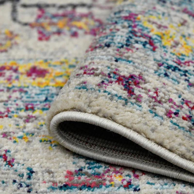 AMER Rugs Alyssa Transitional Bordered Durable Performance Multicolor Area Rug & Reviews | Wayfair