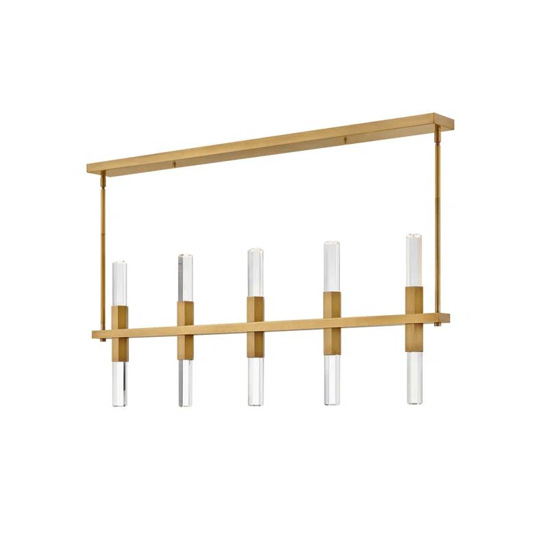 Fredrick Ramond Cecily 10-Light Linear Pendant with Faceted Crystal Rods