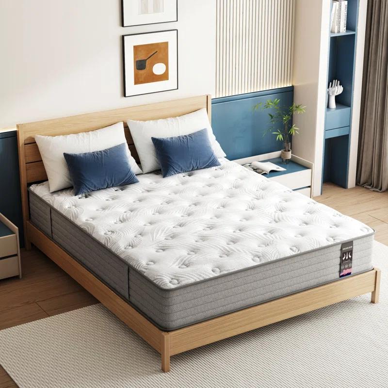 Alwyn Home Alwyn Home Cool 12" Hybrid Mattress Medium Firm Gel Memory Foam Mattress-10-Year Warranty- 100 Night Trial