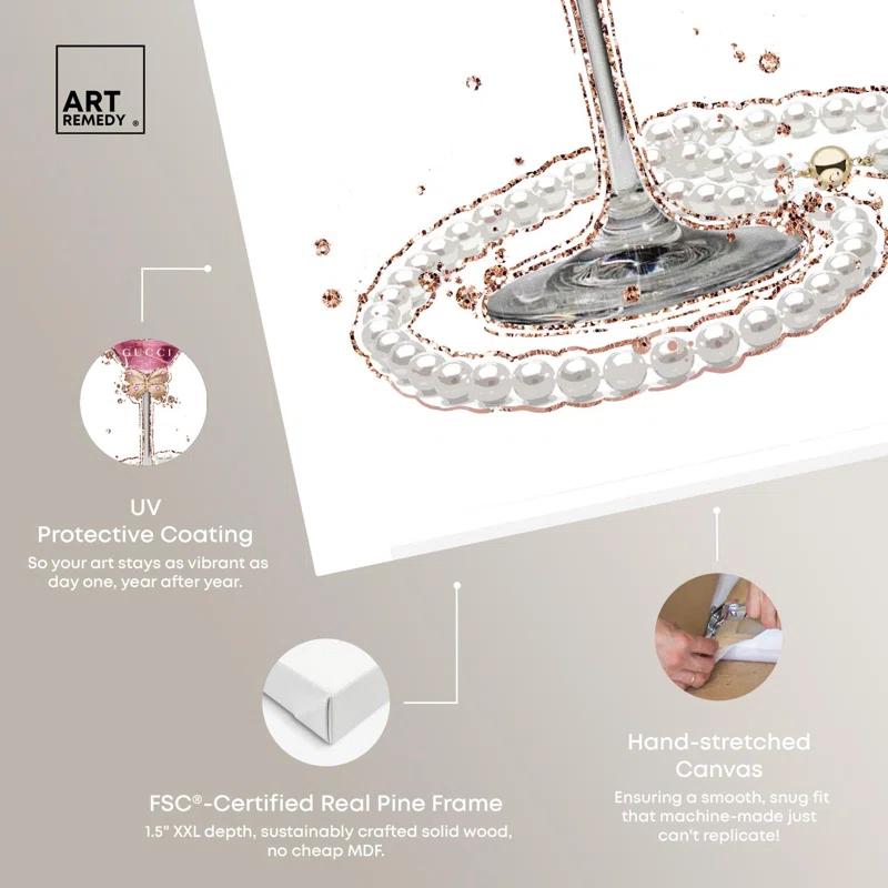 Art Remedy Glimmering Martini Drinks and Spirits Wall Art by Art Remedy