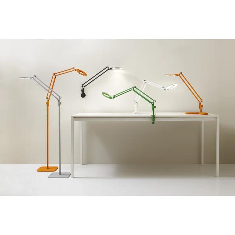 Small Adjustable White Metal LED Floor Lamp