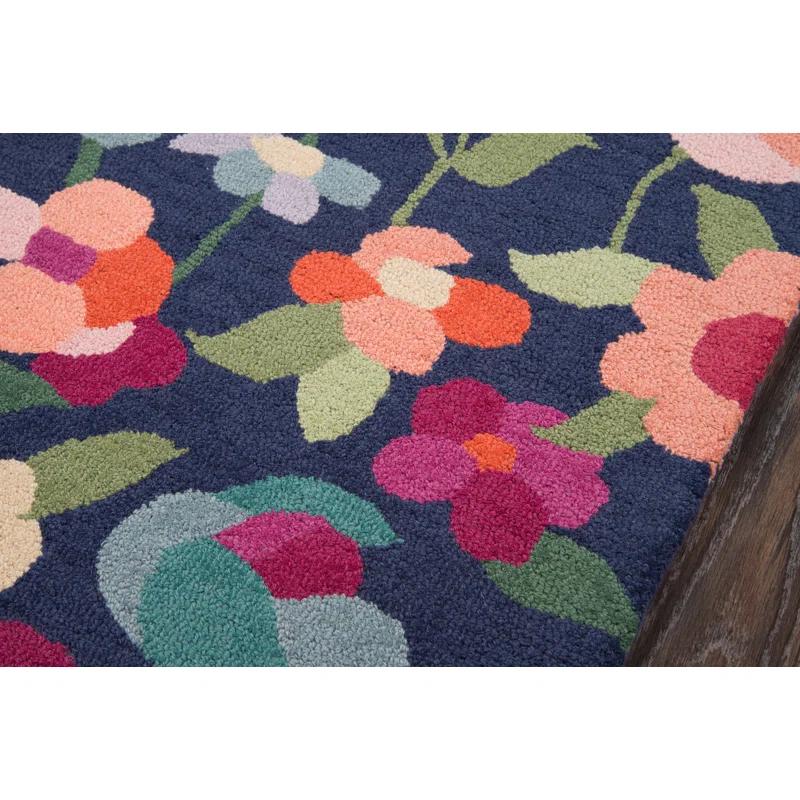 Floral Tufted Wool Rug