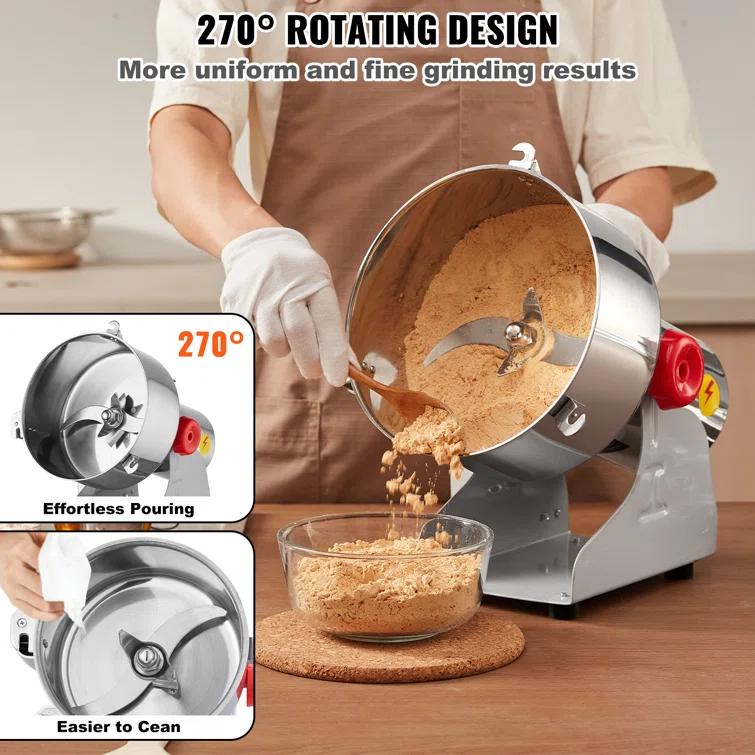 VEVOR 2500g Commercial Spice Grinder Electric Grain Mill Grinder High Speed | Wayfair
