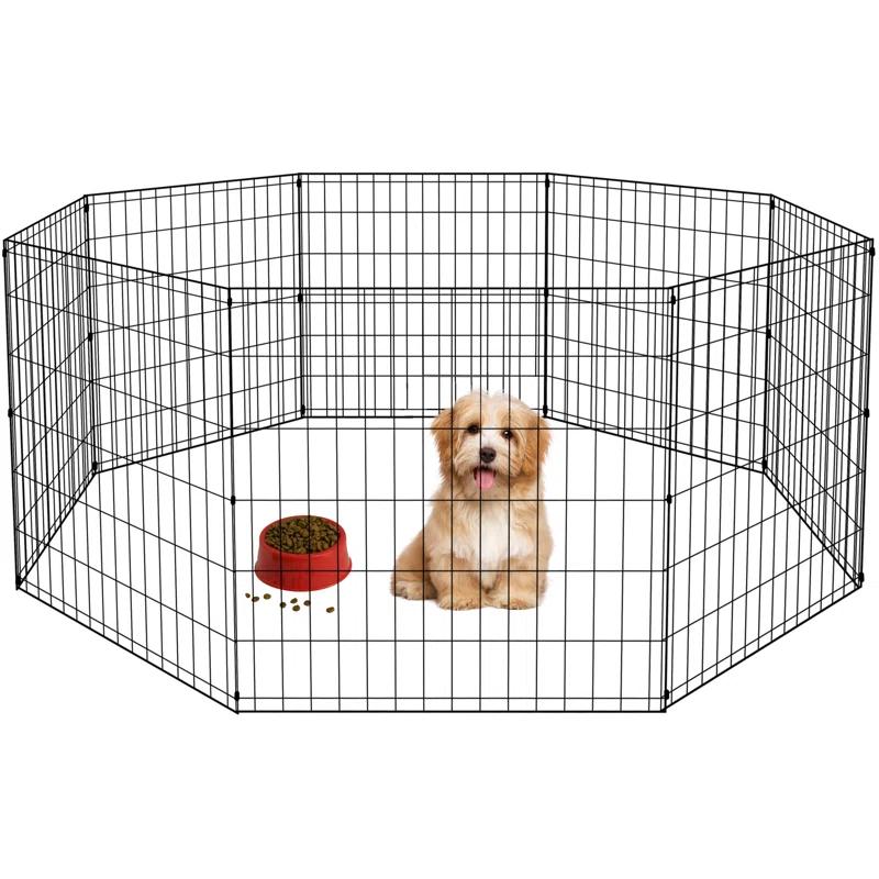 BestPet Puppy Pet Playpen 8 Panel Indoor Outdoor Metal Protable Folding Animal Exercise Dog Fence
