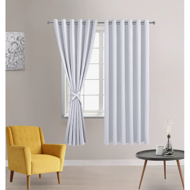 Eider & Ivory™ Tarrants Polyester Room Darkening Curtain Pair (Set of 2)