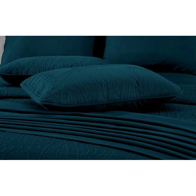 Chezmoi Collection Liam Microfiber 7 Piece Bed in a Bag Comforter Set