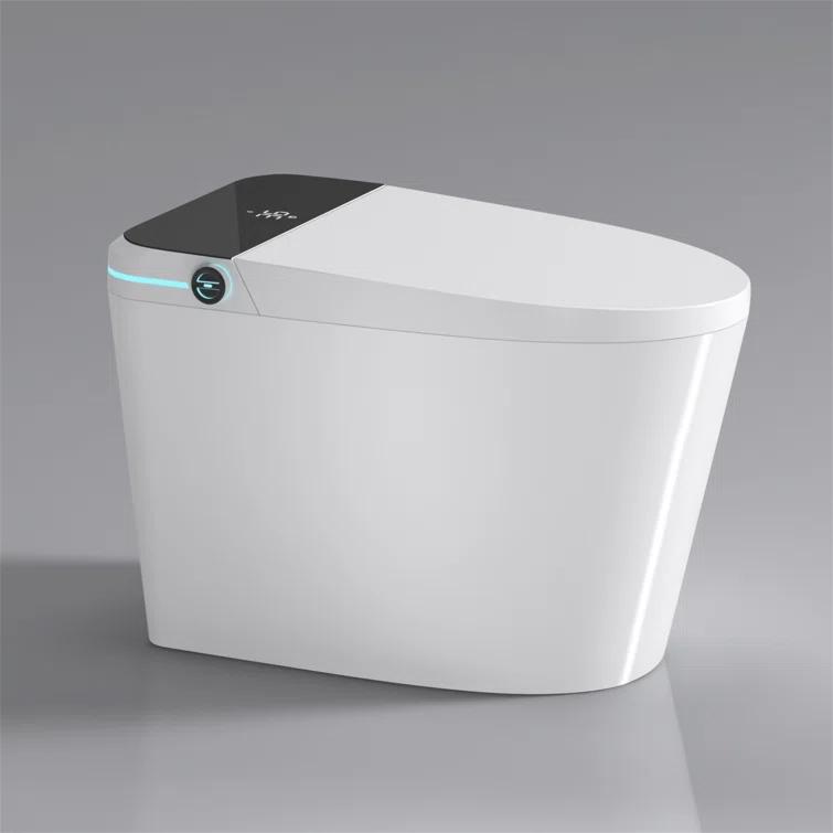 Tryimagine Modern Smart Toilet With Bidet Seat Built-In, Intelligent Toilet Auto Open/Close Seat, Foot Sensor, LED Display,Night Light, Warm Water & Dryer CCNPPcc-W2826P207793