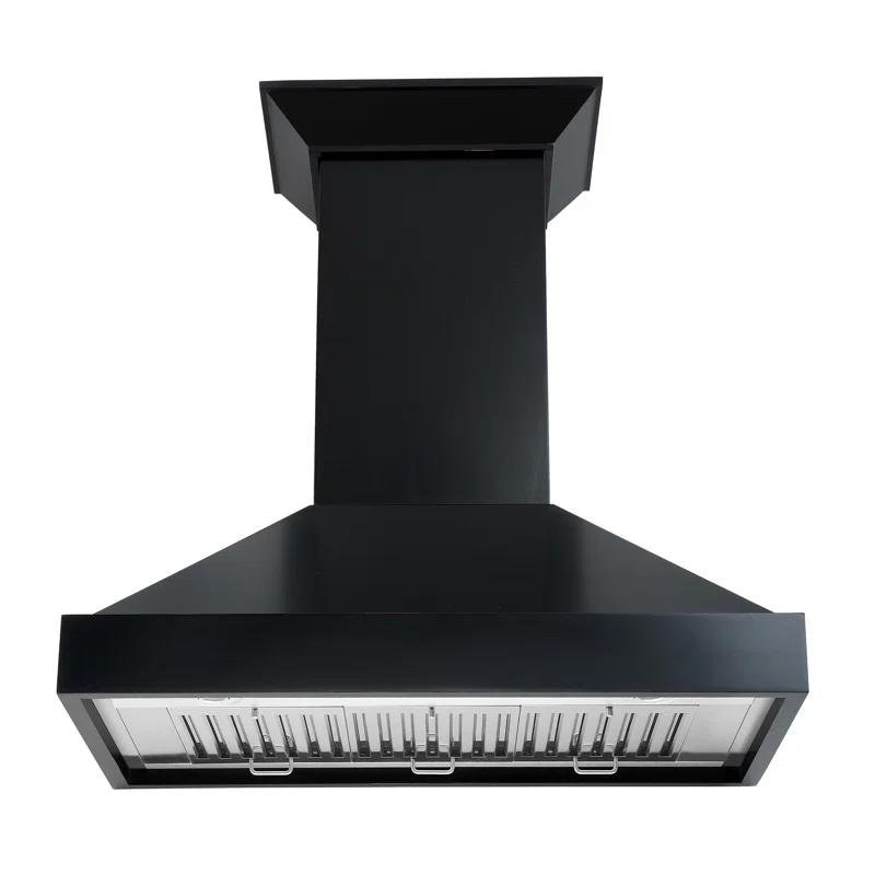 ZLINE 30 in. Convertible Vent Wooden Wall Mount Range Hood in Antigua & Walnut