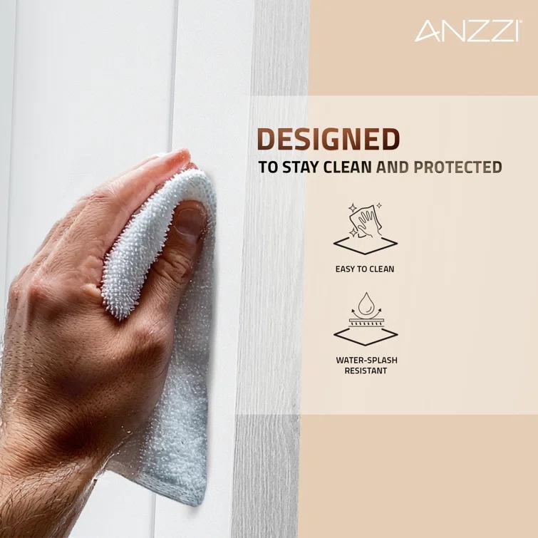 ANZZI ANZZI 1 Patio Wood Finish Barn Doors - Durable, Sleek Design, Easy Installation - Hardware Kit Included - Perfect For Indoor & Outdoor