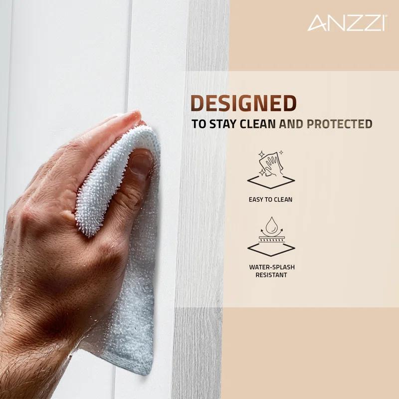 ANZZI ANZZI 1 Patio Wood Finish Barn Doors - Durable, Sleek Design, Easy Installation - Hardware Kit Included - Perfect For Indoor & Outdoor