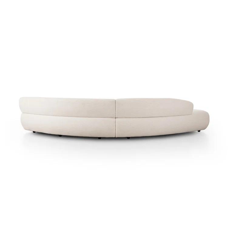 Nomad Snow Linen Left Chaise Two-Piece Sectional Sofa