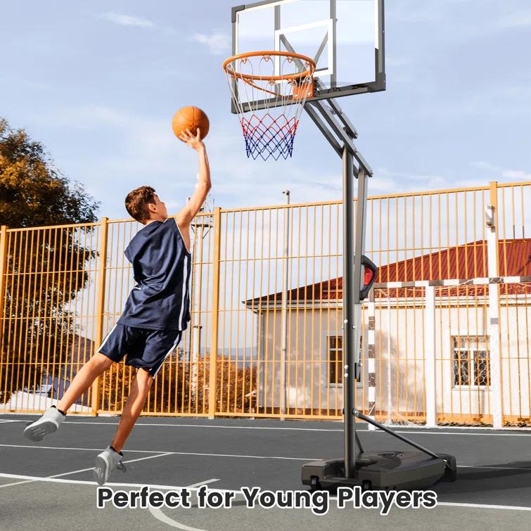 Dayago Adjustable Heights  33" W Portable Basketball Hoop