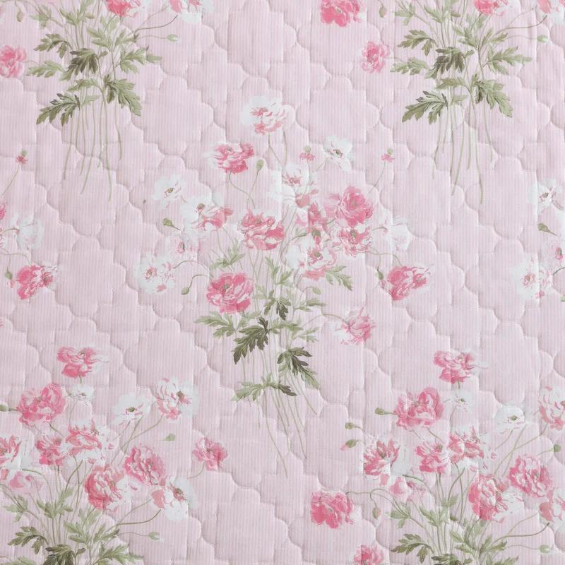 Laura Ashley Veronicas Bouquet Cotton Reversible Pink Quilt Set