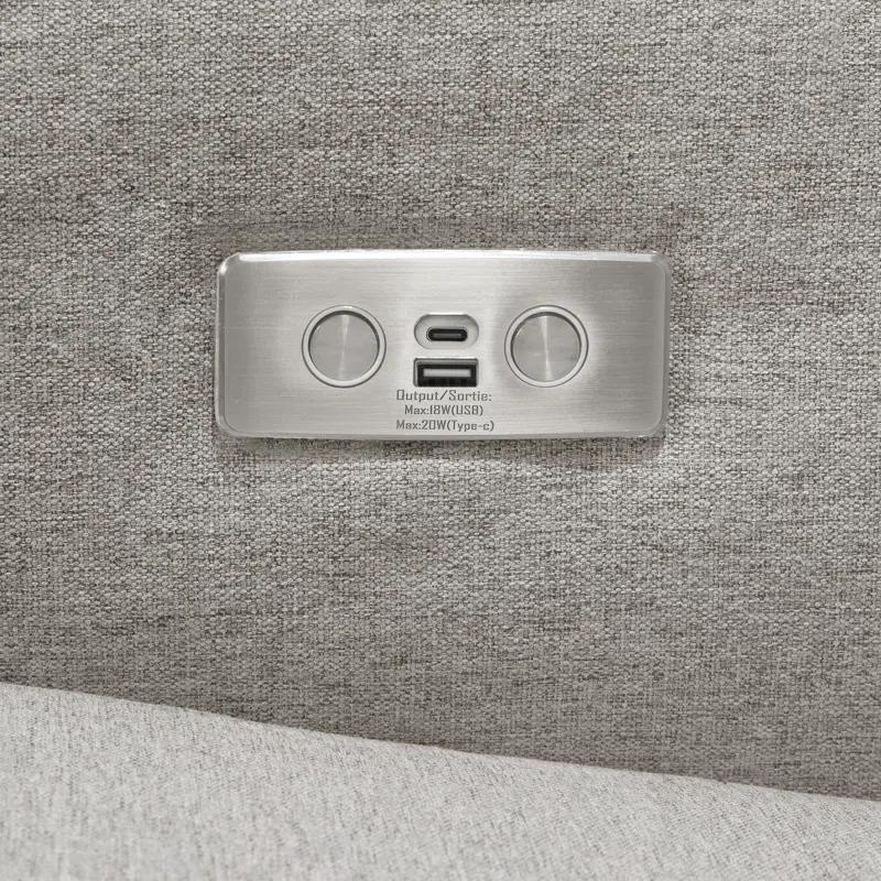 Sigi Electronic Recliner And Glider In Eco-Performance Fabric With USB Port | Water Repellent & Stain Resistant