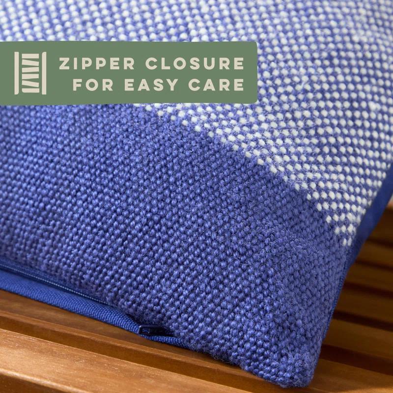 Town & Country Living TOWN & COUNTRY TERRA Alara Solid Border Indoor Outdoor Decorative Pillow 20"x20"
