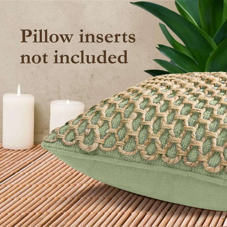 Boho Living Boho Living Jada Decorative Pillow Collection Living Cotton Blend Square Throw Pillow Cover (Set of 2)