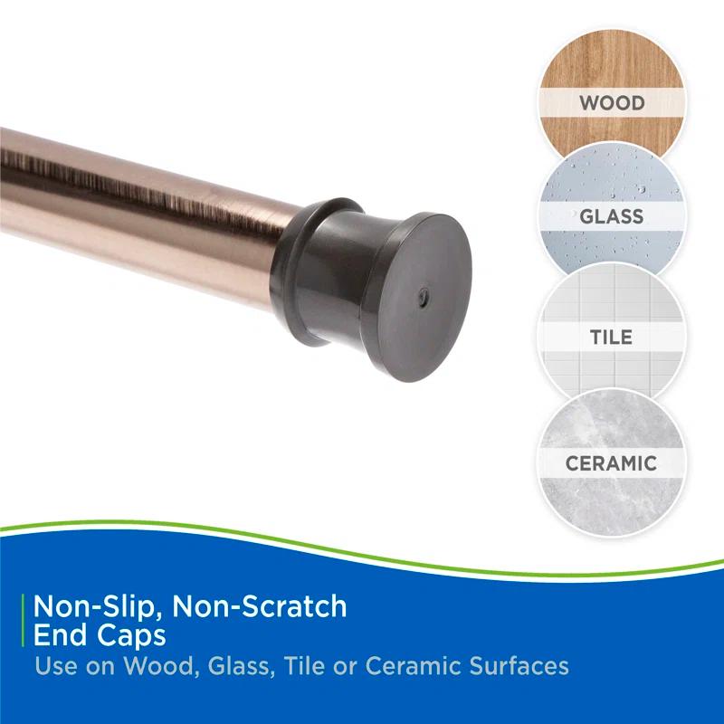 Kenney Twist & Fit Kenney Twist & Fit No Tools Tension Shower Curtain Rod, 42-72"