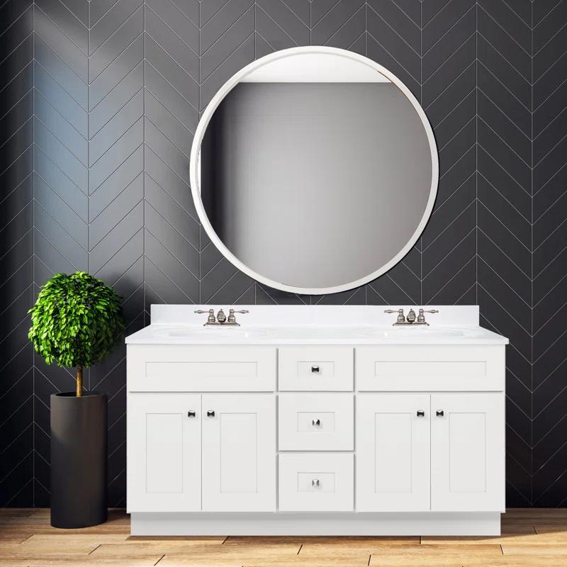 Design House Brookings 60 Inch Bathroom Vanity, Shaker, Solid Wood, Fully Assembled, Sherwin Williams – Design House, 214999