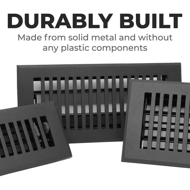 Madelyn Carter Black Contemporary Floor Register and Wall Register