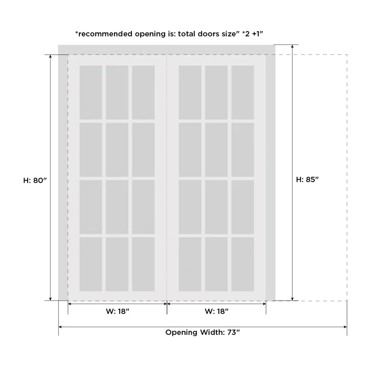 SARTODOORS Quadro Frosted Glass Paneled Wood Sliding Closet Brown Doors