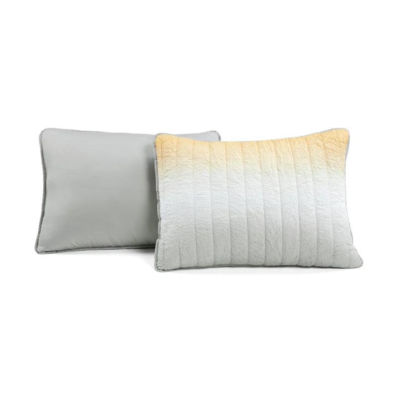 Crinkle Ombre Microfiber Quilt Set