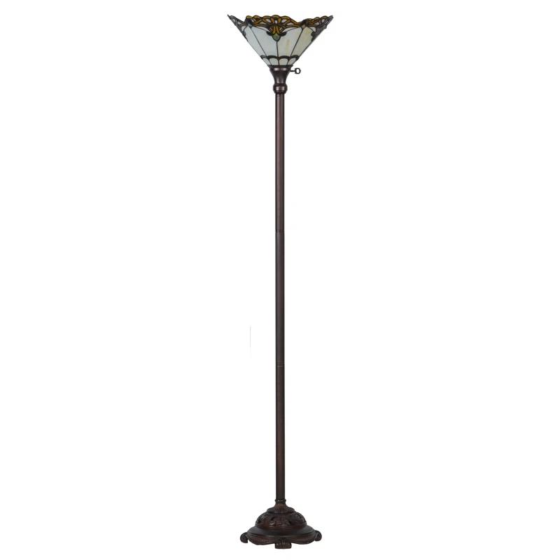 Meyda Tiffany & Stained Glass 70'' Mahogany Bronze Torchiere Floor Lamp