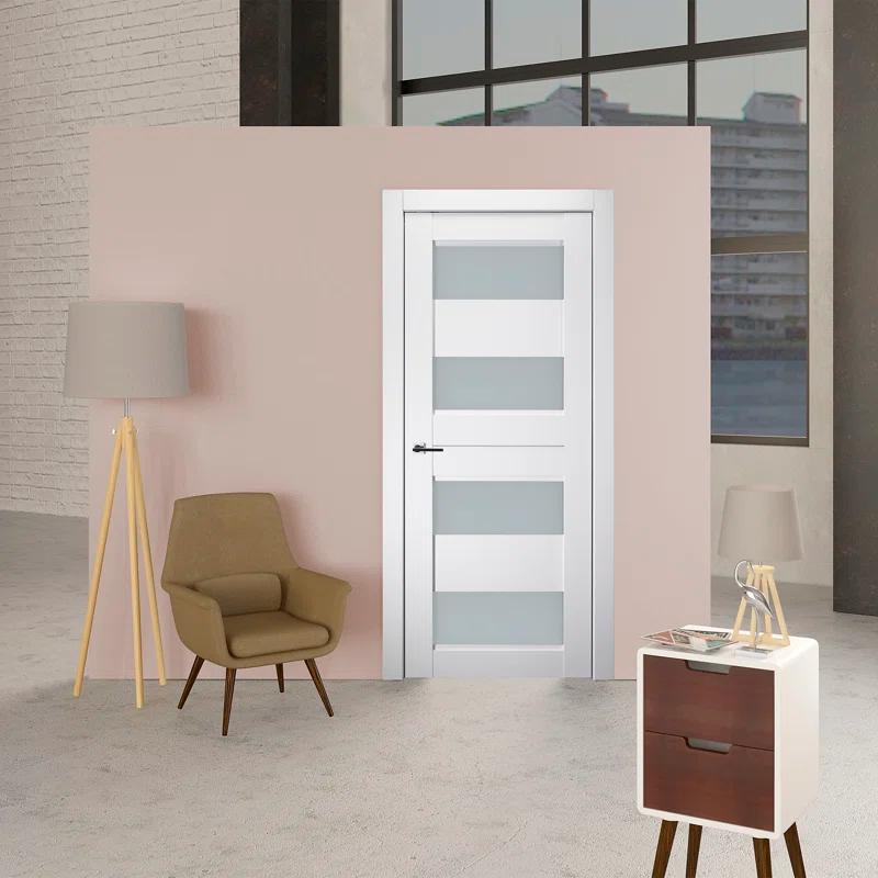 Belldinni Della Solid + Manufactured Wood Paneled Matte Slab Door