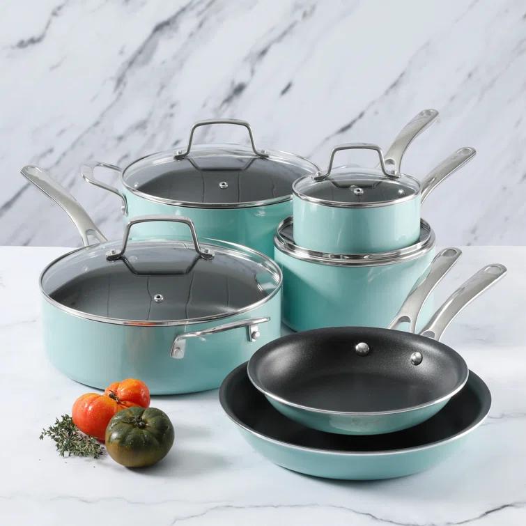 Martha Stewart Martha Stewart 10 Piece Hard-Anodized Aluminum Non Stick Cookware Set