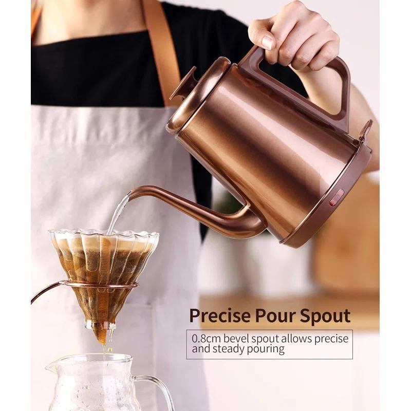 Zolosh Gooseneck Electric Kettle with Thermometer 1L