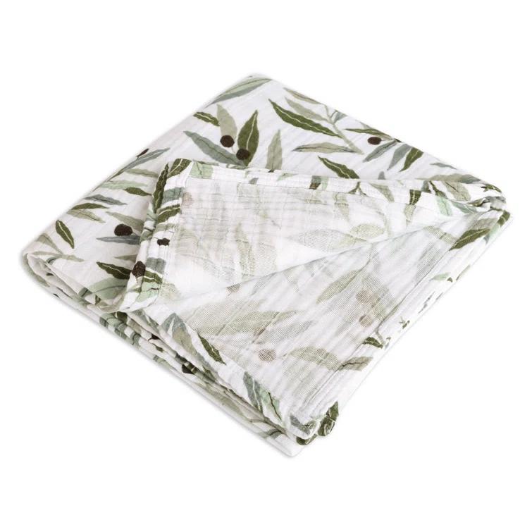 Olive Branches Organic Muslin Swaddle
