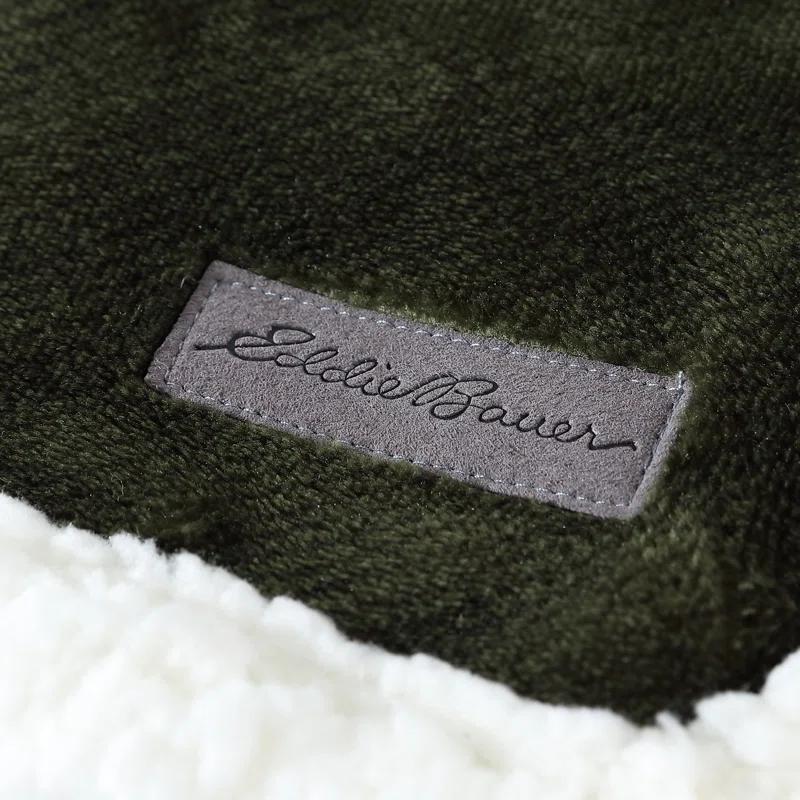 Eddie Bauer Eddie Bauer Plush Plaid Sherpa Reversible Blanket