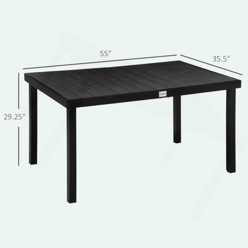 Outsunny Rectangular Outdoor Dining Table