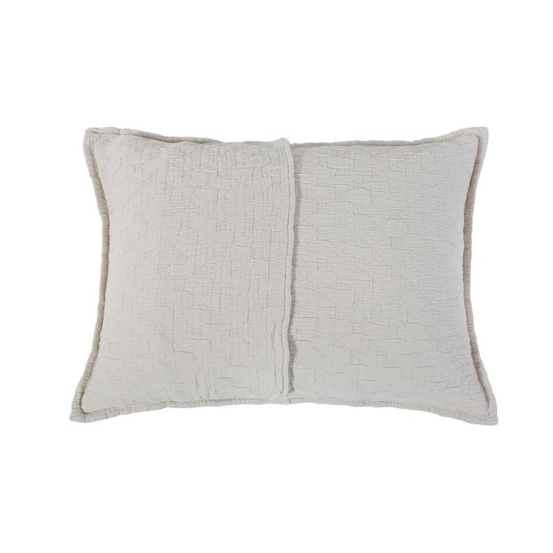 Ojai Cotton Matelassé Sham by Pom Pom at Home - Greige / King