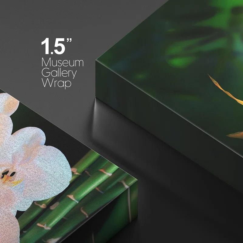 IDEA4WALL Zen Stones Relaxing Candle White Orchid Massage Stone Bamboo Forest Nature Yoga On Canvas Print