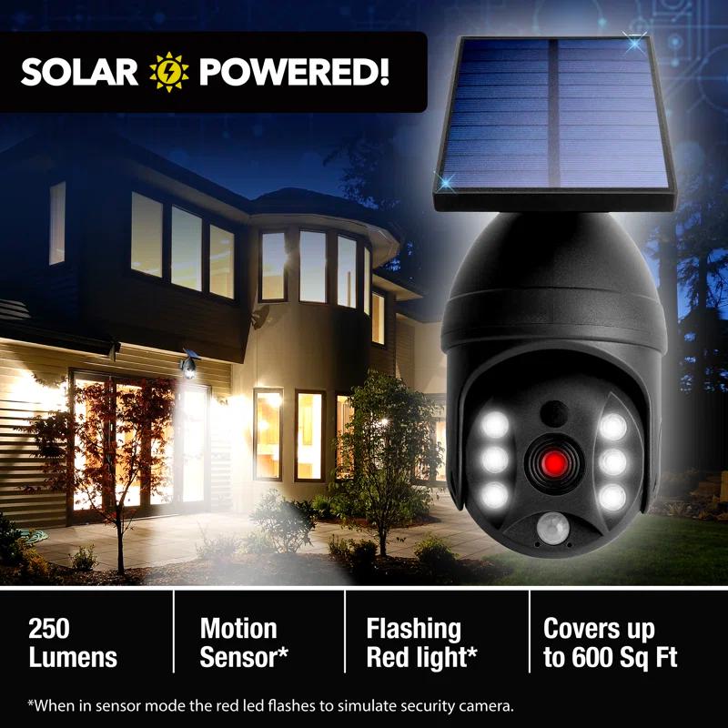 Bell + Howell LED Solar Powered Outdoor Security Spotlight with Motion Sensor