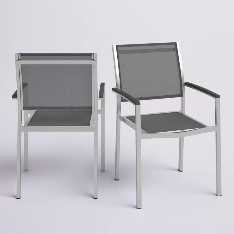 Modway Shore Dining Chair Outdoor Patio Aluminum (Set of 2)