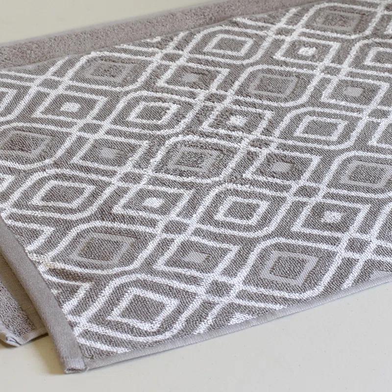 Modern Threads Modern Threads Oxford 6-Piece Yarn Dyed Jacquard & Solid Towel Set – 100% Combed Cotton, Quick Dry & Absorbent Bath, Hand & Washcloths
