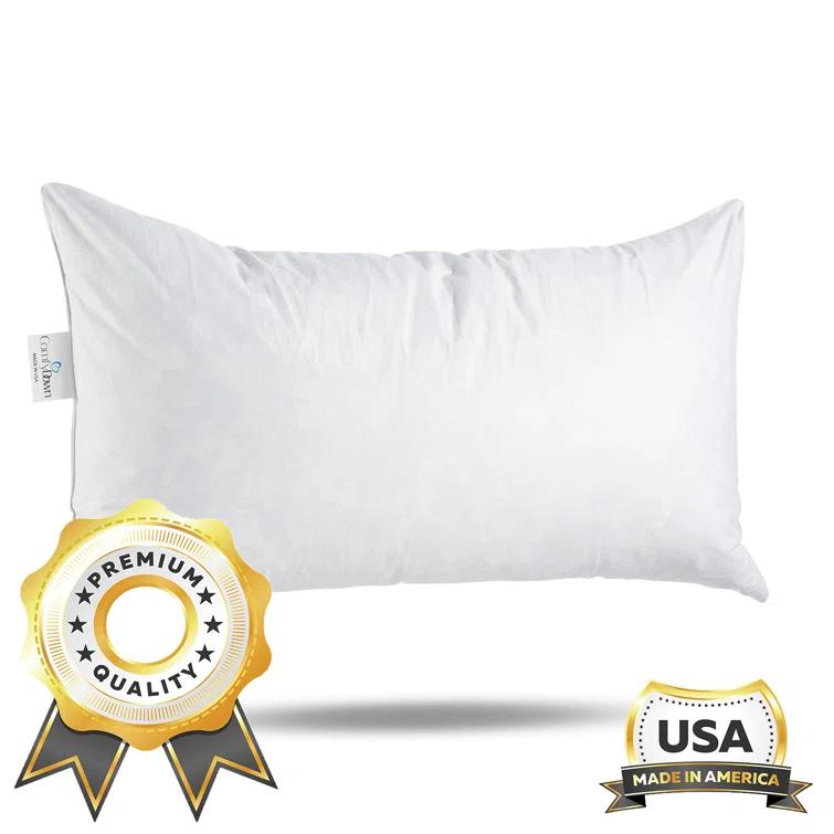 ComfyDown ComfyDown 95% Feather 5% Down Rectangle Decorative Pillow Insert Sham Stuffer
