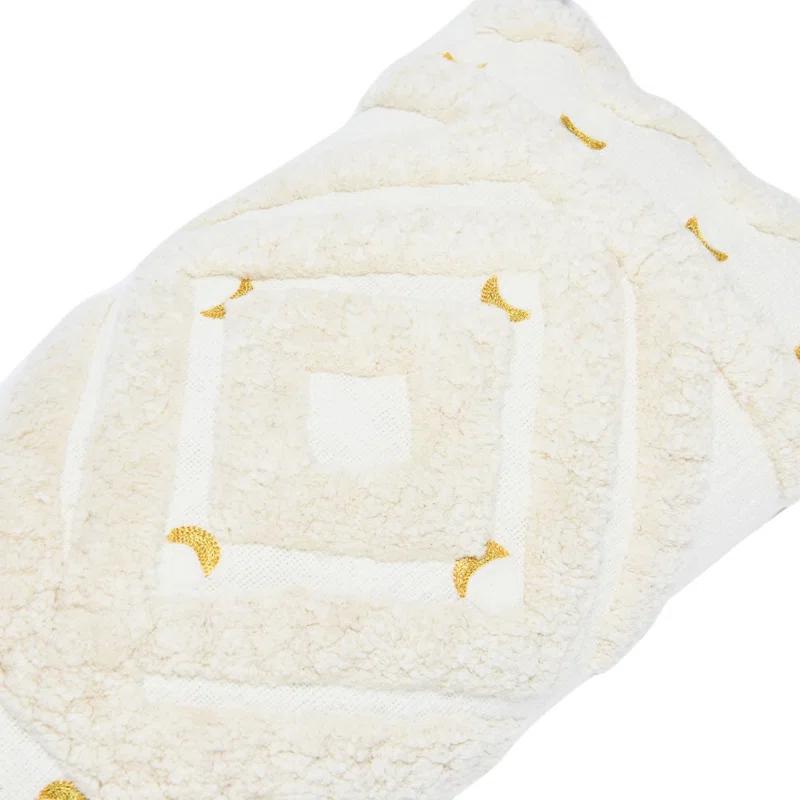 Creative Co-Op Embroidered Cotton Reversible Throw Pillow