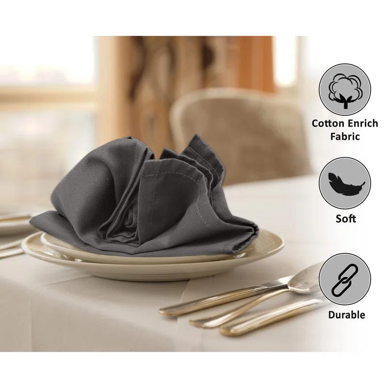 Ruvanti Poly Cotton Enrich Twill Cloth Napkins (Set of 12)
