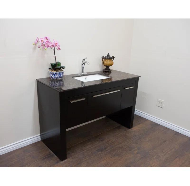 Bellaterra Home Arles 55.3'' Single Bathroom Vanity with Marble Top