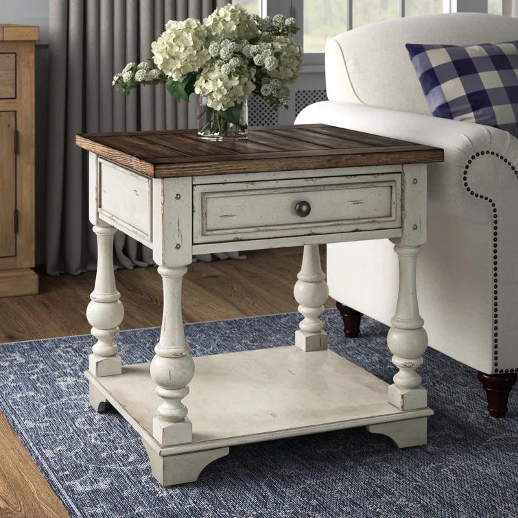 Laurel Foundry Modern Farmhouse® Hexham 24'' End Table w/ 1 Drawer