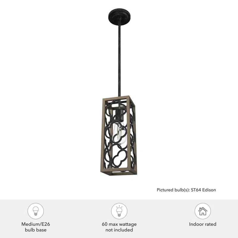 Hunter Fan Gablecrest 1 - Light Single Rectangle Pendant