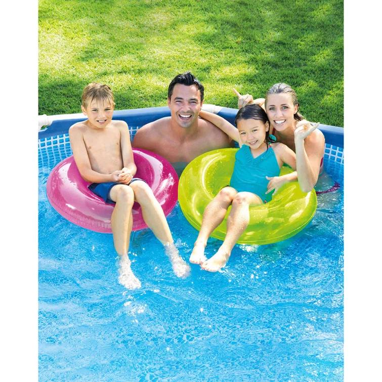 Intex Intex Metal Frame Round Above Ground Swimming Pool w/Pump