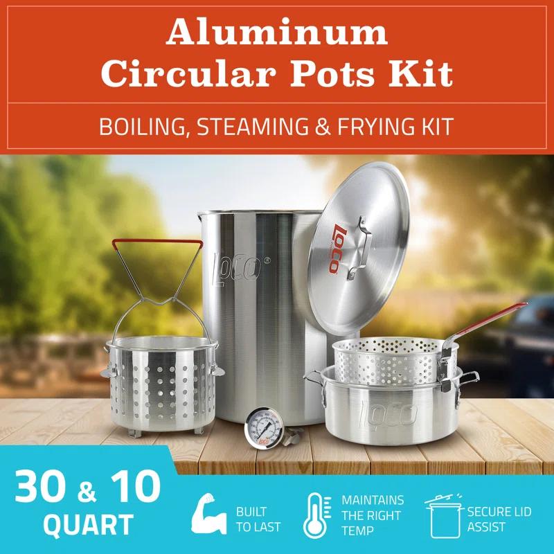 LoCo Cookers LoCo Cookers 30 Quarts Non-Stick Aluminum Steamer Pot